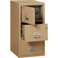 Fire King Fireking Fireproof 3 Drawer Vertical Safe-In-File Legal 20-13/16"Wx31-9/16"Dx40-1/4"H Sand 3-2131-CSASF
